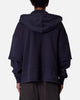 MNML Double Layer Zipper Sweater Washed Black