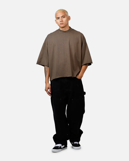 MNML Oversized Raw Hem T-Shirt Muddy Grey