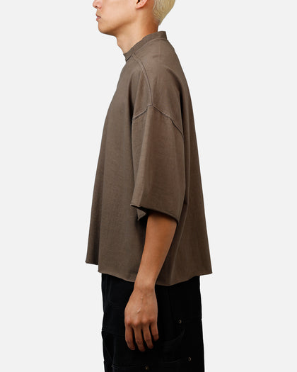 MNML Oversized Raw Hem T-Shirt Muddy Grey