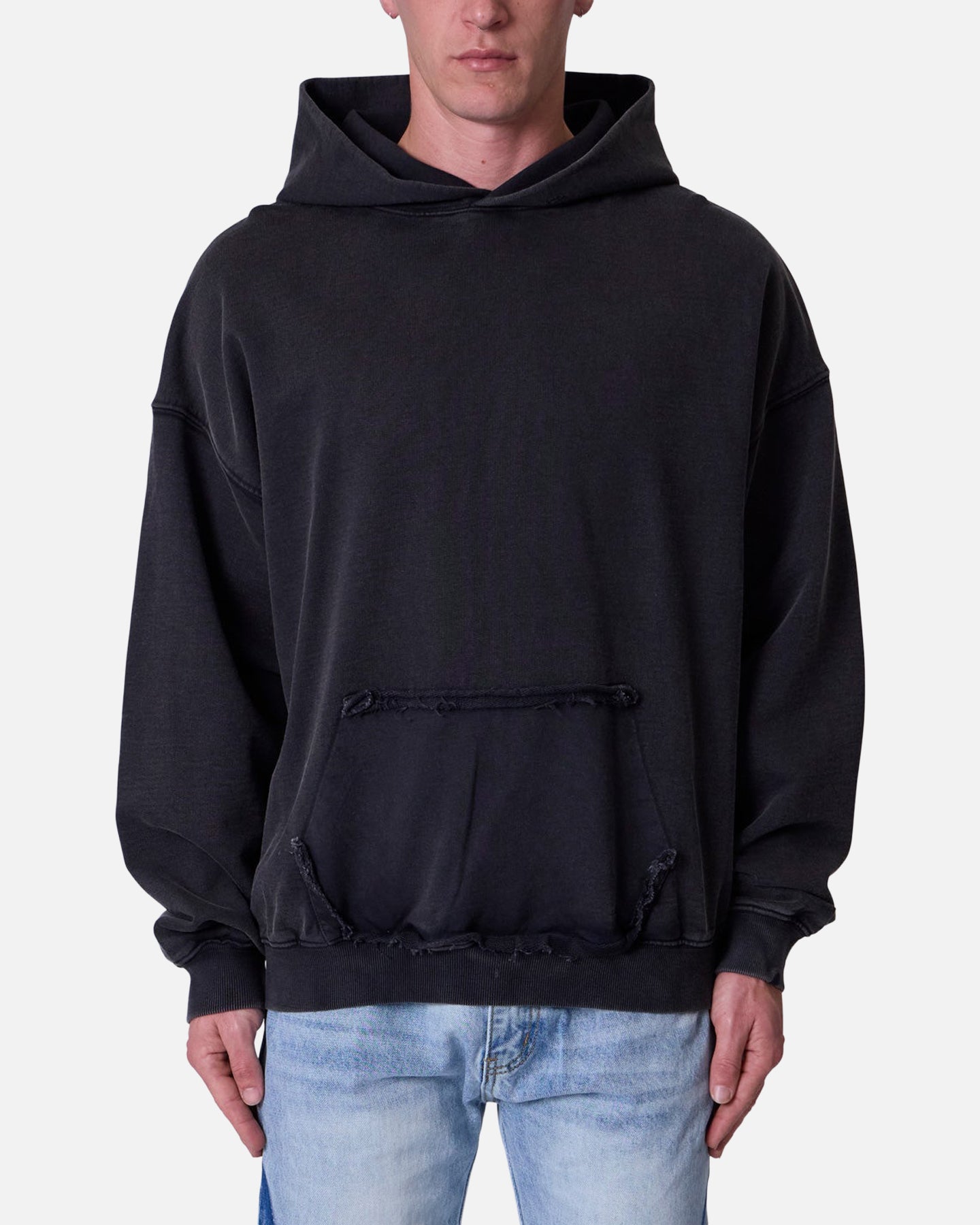 MNML Raw Stitch Hoodie Black | Culture Kings US