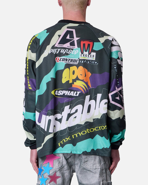 MNML Unstable Moto Long Sleeve T-Shirt Mint/Multi