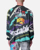 MNML Unstable Moto Long Sleeve T-Shirt Mint/Multi