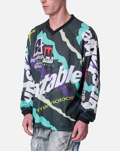 MNML Unstable Moto Long Sleeve T-Shirt Mint/Multi