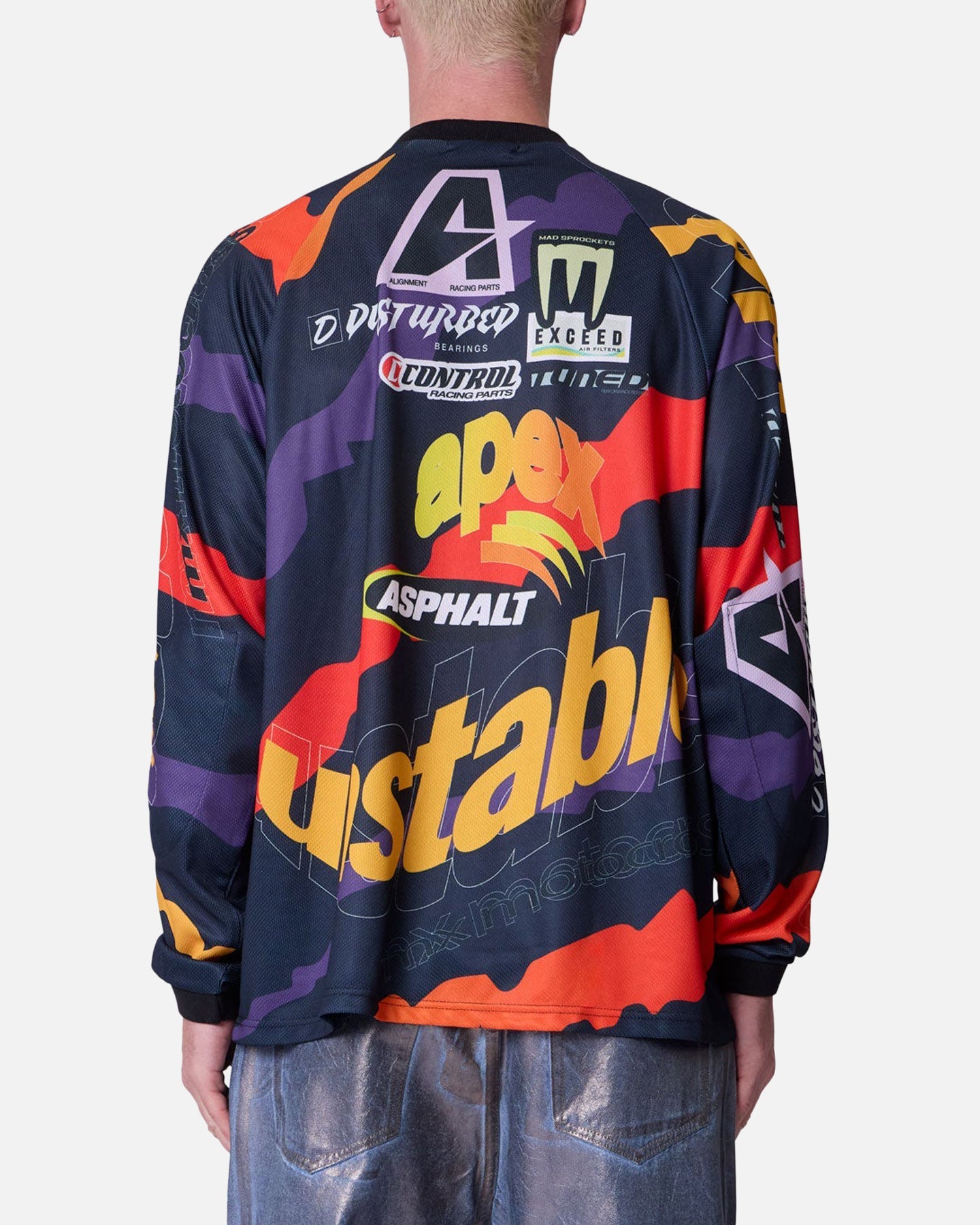 MNML Unstable Moto Long Sleeve T-Shirt Orange Multi | Culture Kings US