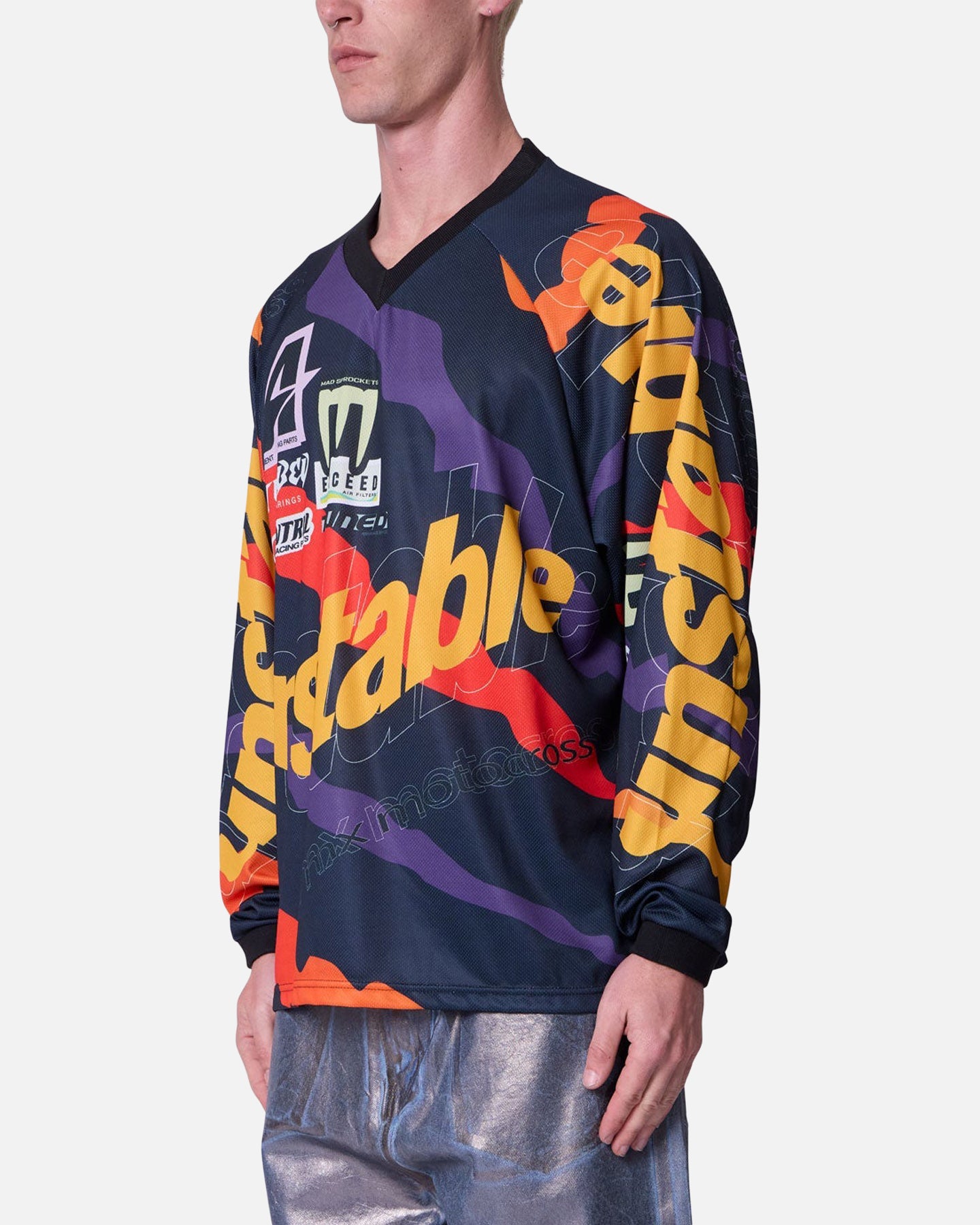MNML Unstable Moto Long Sleeve T-Shirt Orange Multi | Culture Kings US
