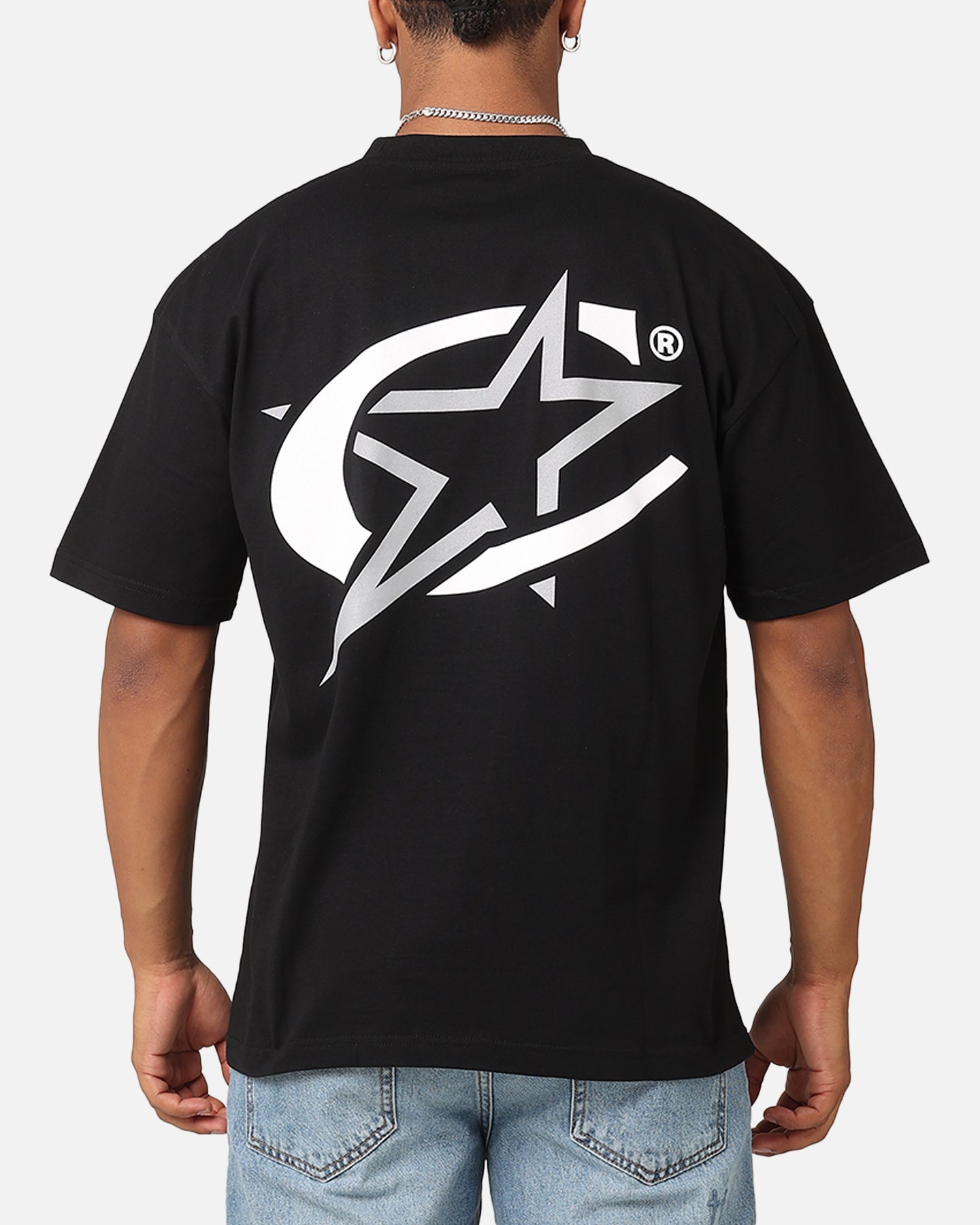CALINE ラインストーン スター Cロゴ 長袖Tシャツ ブラック ラインストーンロゴ長袖Tシャツ | 西松屋オンラインストア