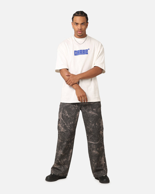 Carre Star Block Mock Neck T-Shirt Off White