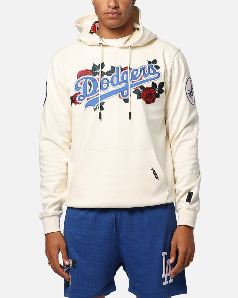 Pro Standard Los Angeles Dodgers Roses Pullover Hoodie Eggshell