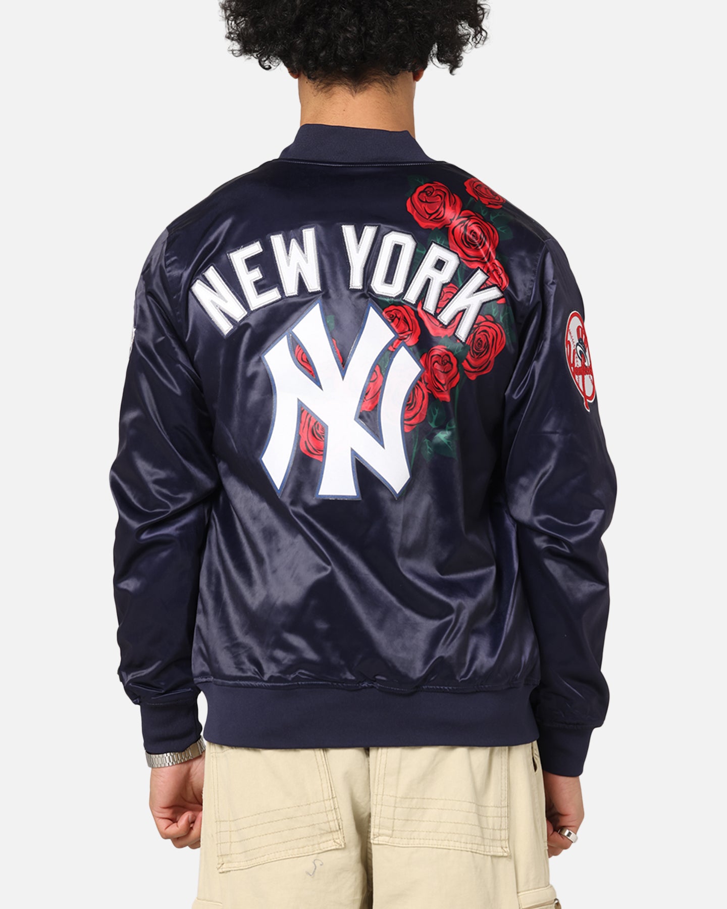Pro Standard New York Yankees Roses Satin Jacket Navy | Culture