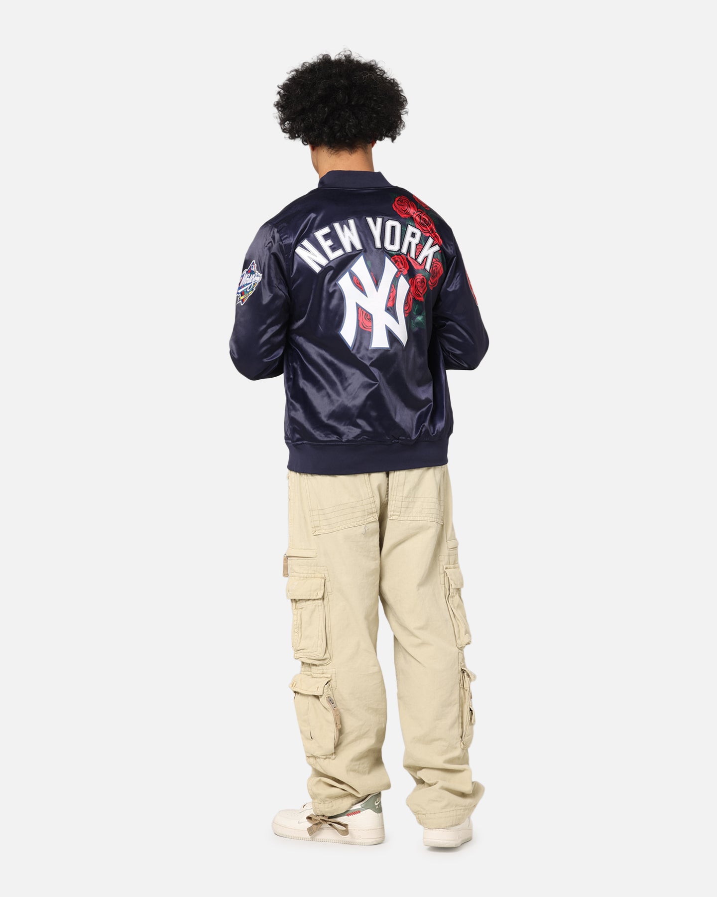 Pro Standard New York Yankees Roses Satin Jacket Navy | Culture