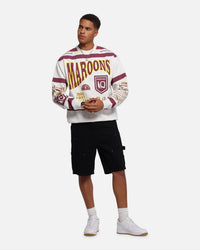 Queensland Rugby League Queensland Maroons Team Crewneck Silver Marle