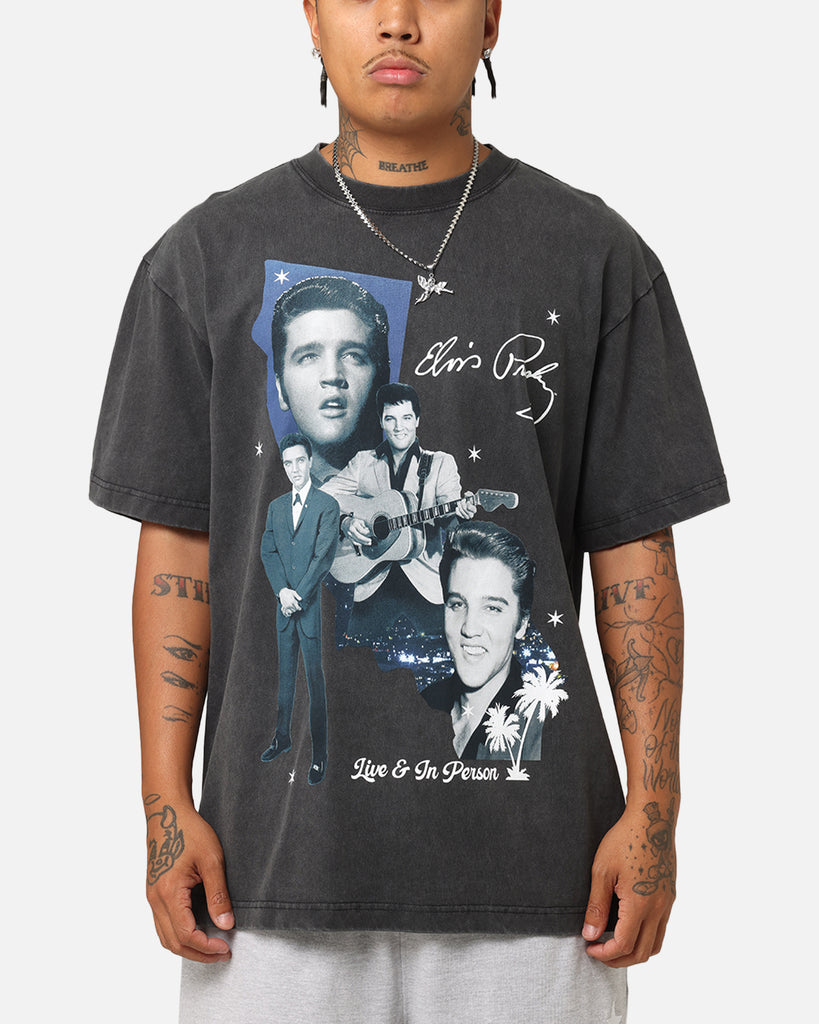 ID Supply Elvis Presley Live In LA T-Shirt Washed Black | Culture