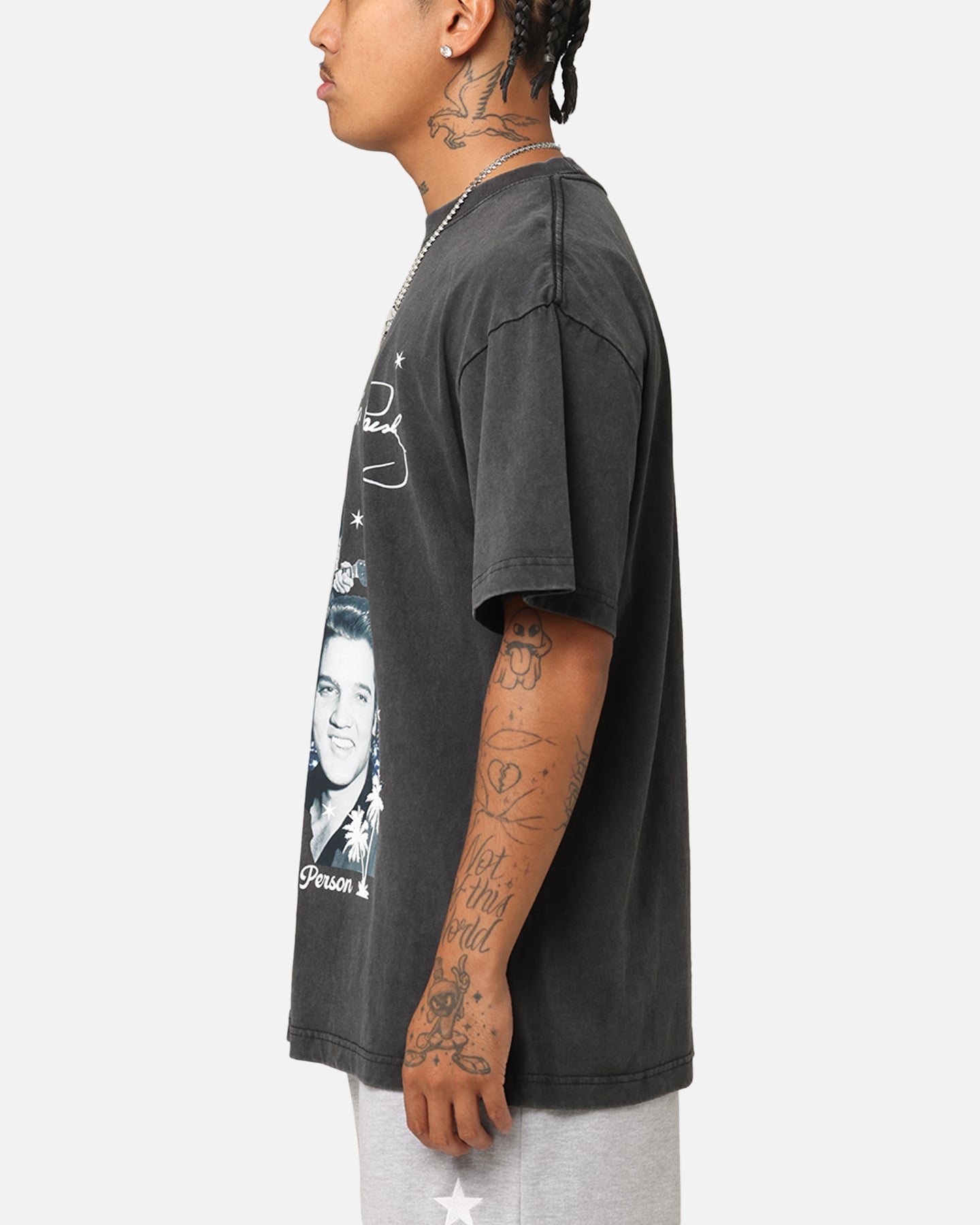 ID Supply Elvis Presley Live In LA T-Shirt Washed Black | Culture