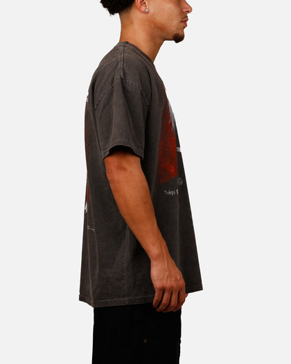 Goat Crew X Tokyo Ghoul Kaneki Vintage T-Shirt Black Acidwash