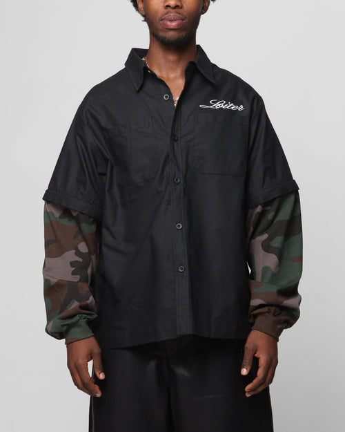 Loiter Art Studio Work Shirt Black/Camo