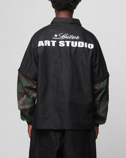 Loiter Art Studio Work Shirt Black/Camo