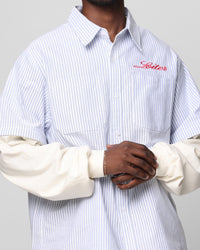 Loiter Art Studio Work Shirt Blue Stripe