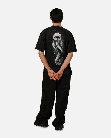 Goat Crew X Harry Potter Lord Voldemort Vintage T-Shirt Black Acidwash