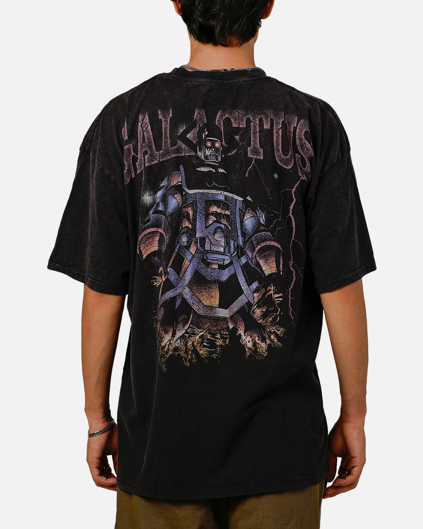 73Studio Marvel Galactus Vintage T-Shirt Black Acidwash | Culture