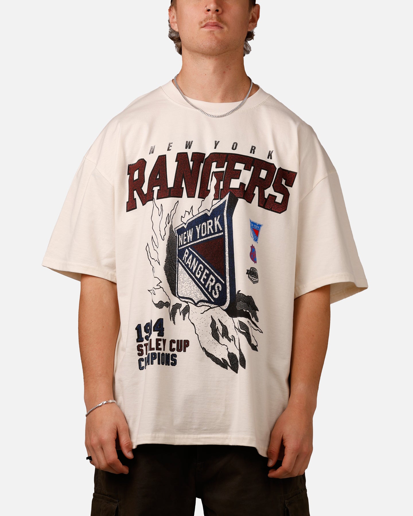 Culture Kings New York Rangers Vintage T-Shirt Off White | Culture