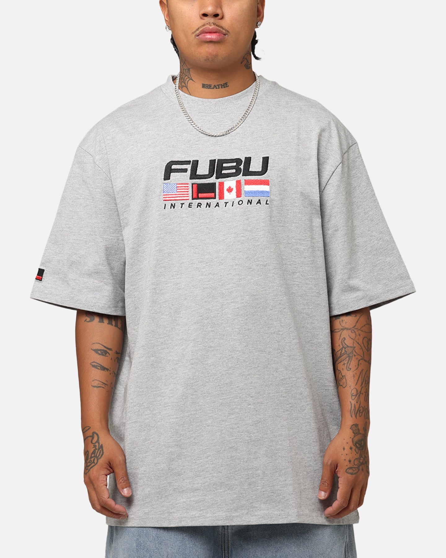 Fubu Corporate International T-Shirt Heather Grey | Culture Kings US