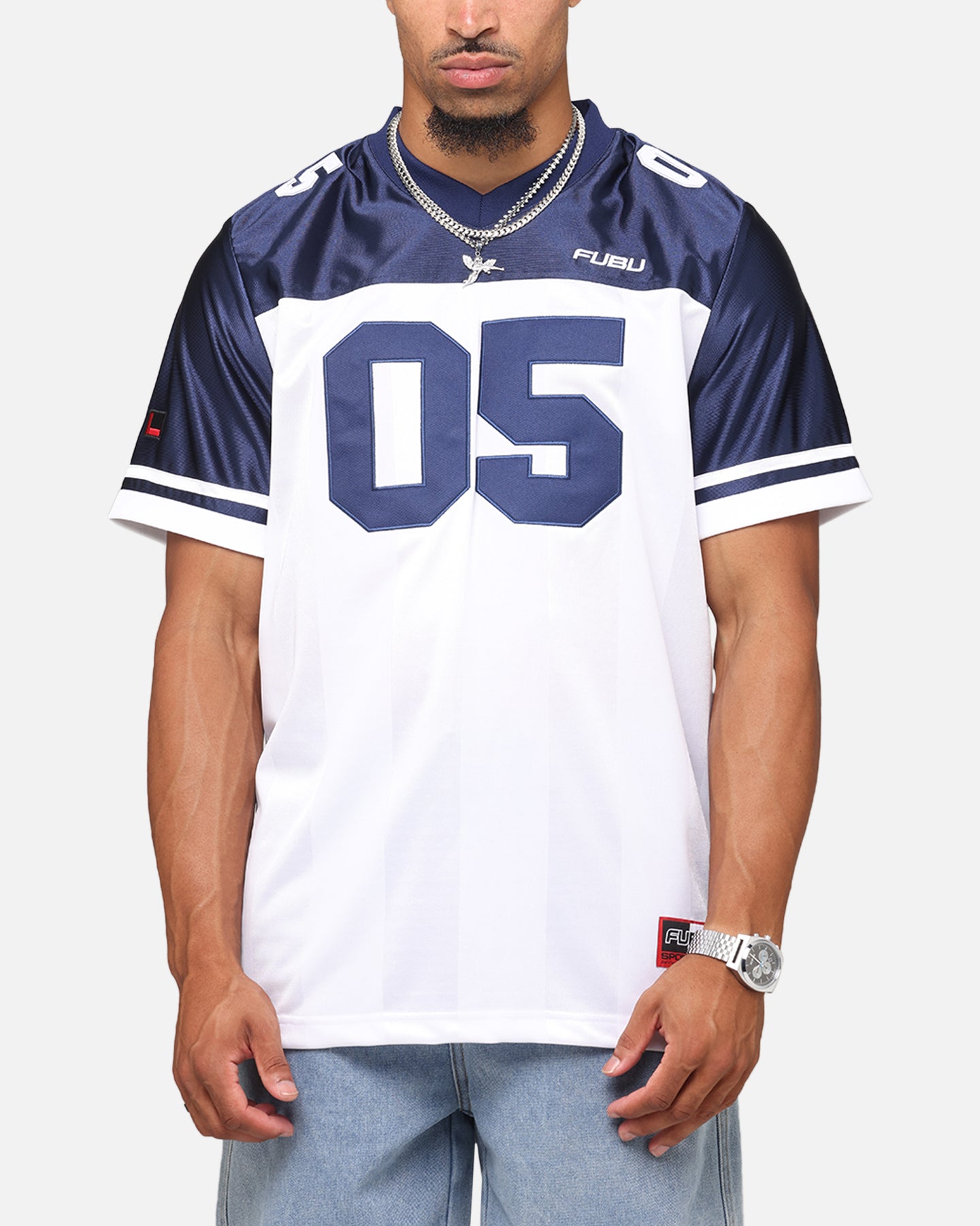 Fubu Football Jersey White/Navy | Culture Kings US