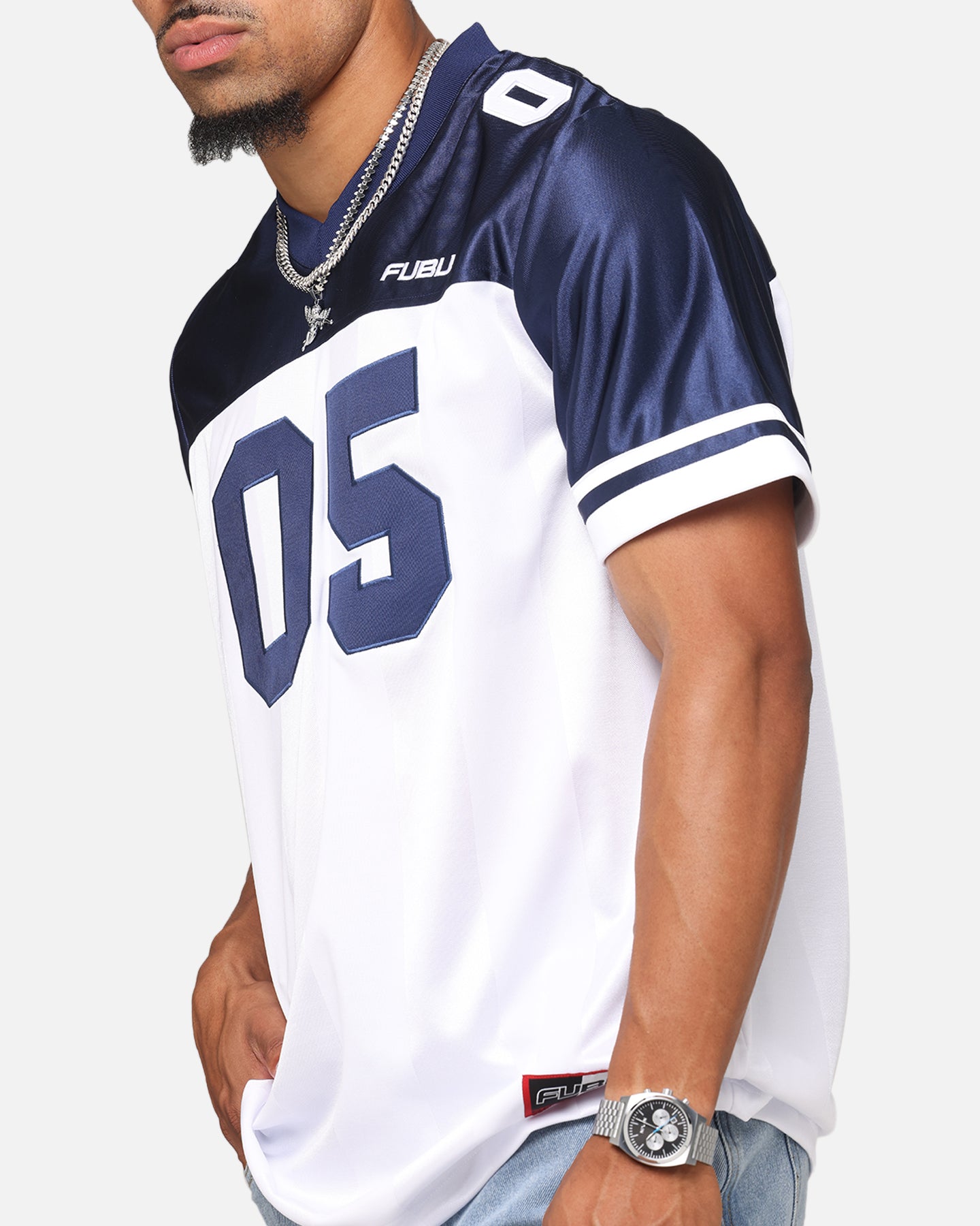 Fubu Football Jersey White/Navy | Culture Kings US