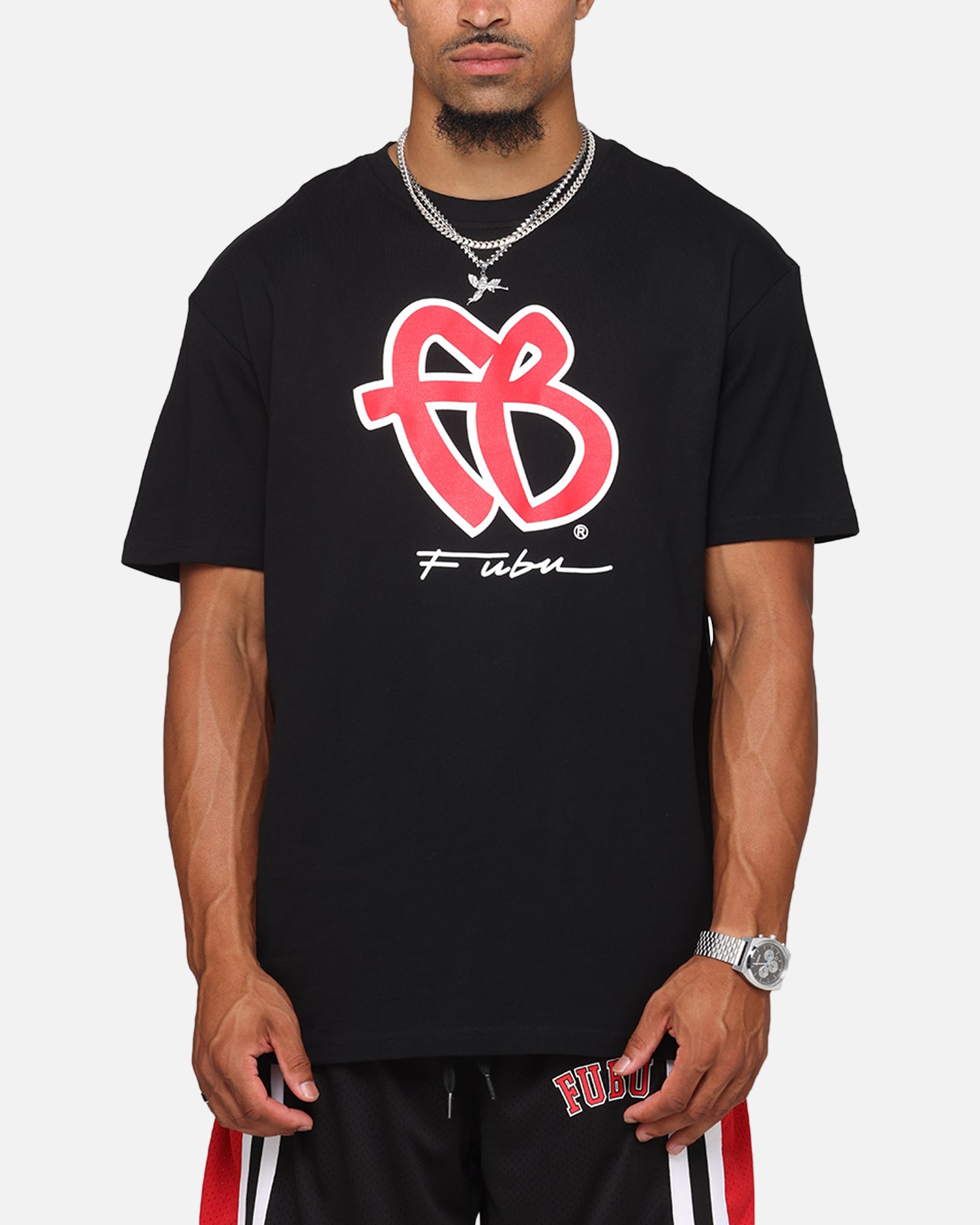 Fubu Basic T-Shirt Black/Red/White | Culture Kings US