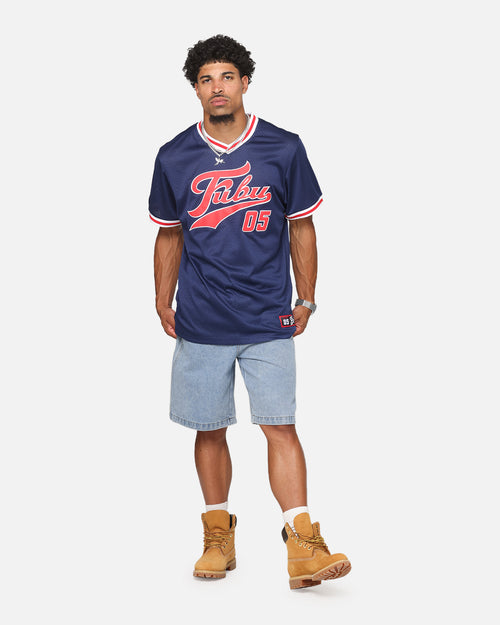 Fubu Mesh T-Shirt Navy/Red/White