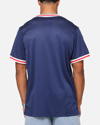 Fubu Mesh T-Shirt Navy/Red/White