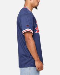 Fubu Mesh T-Shirt Navy/Red/White