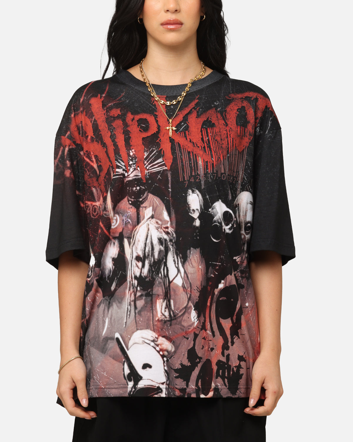 Slipknot Slipknot All Over T-Shirt Washed Black | Culture Kings US