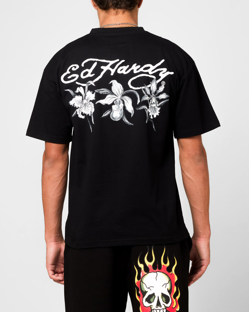 Ed Hardy Flowers T-Shirt Black | Culture Kings US