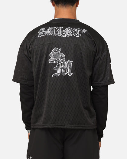 Saint Morta Gothic Mesh Layered Long Sleeve Jersey Black