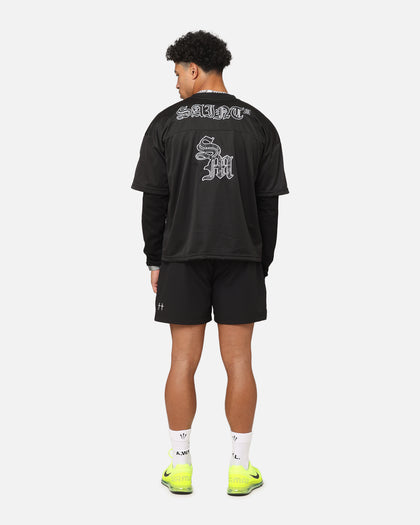 Saint Morta Gothic Mesh Layered Long Sleeve Jersey Black