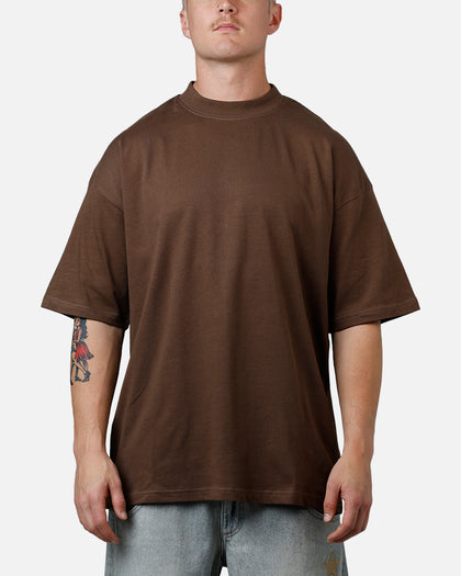 Culture Kings Everyday Mock Neck T-Shirt Brown