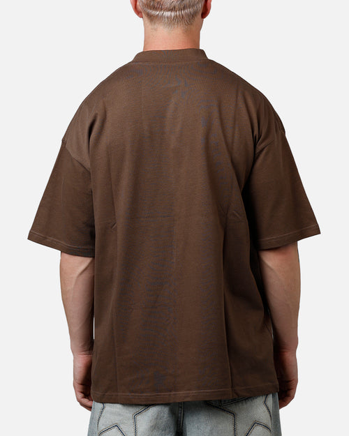 Culture Kings Everyday Mock Neck T-Shirt Brown