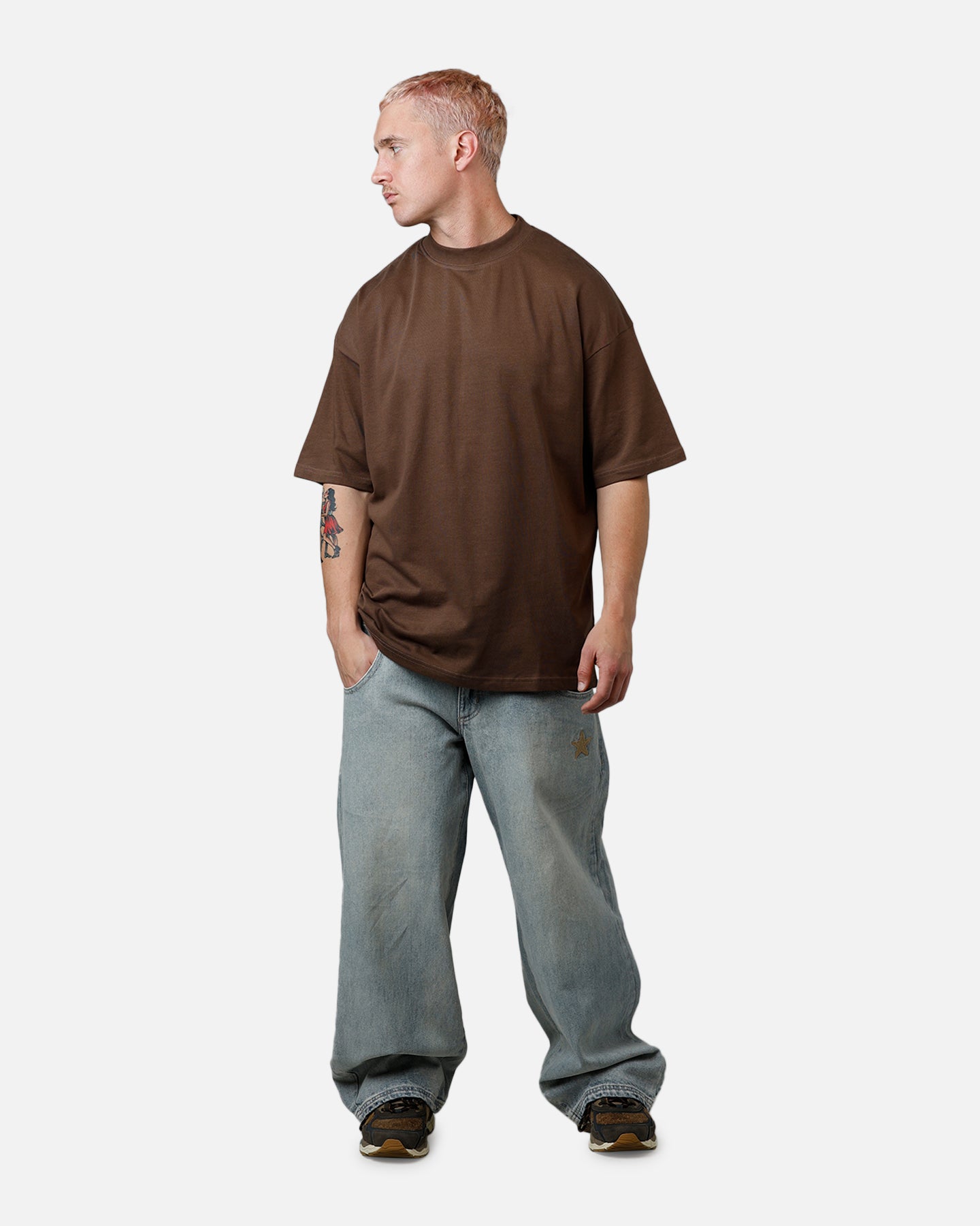Culture Kings Everyday Mock Neck T-Shirt Brown | Culture Kings US