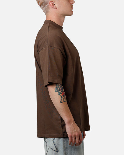 Culture Kings Everyday Mock Neck T-Shirt Brown