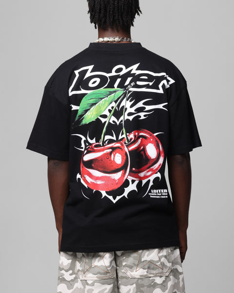 Loiter Cherry Pick Drop T-Shirt Black | Culture Kings US