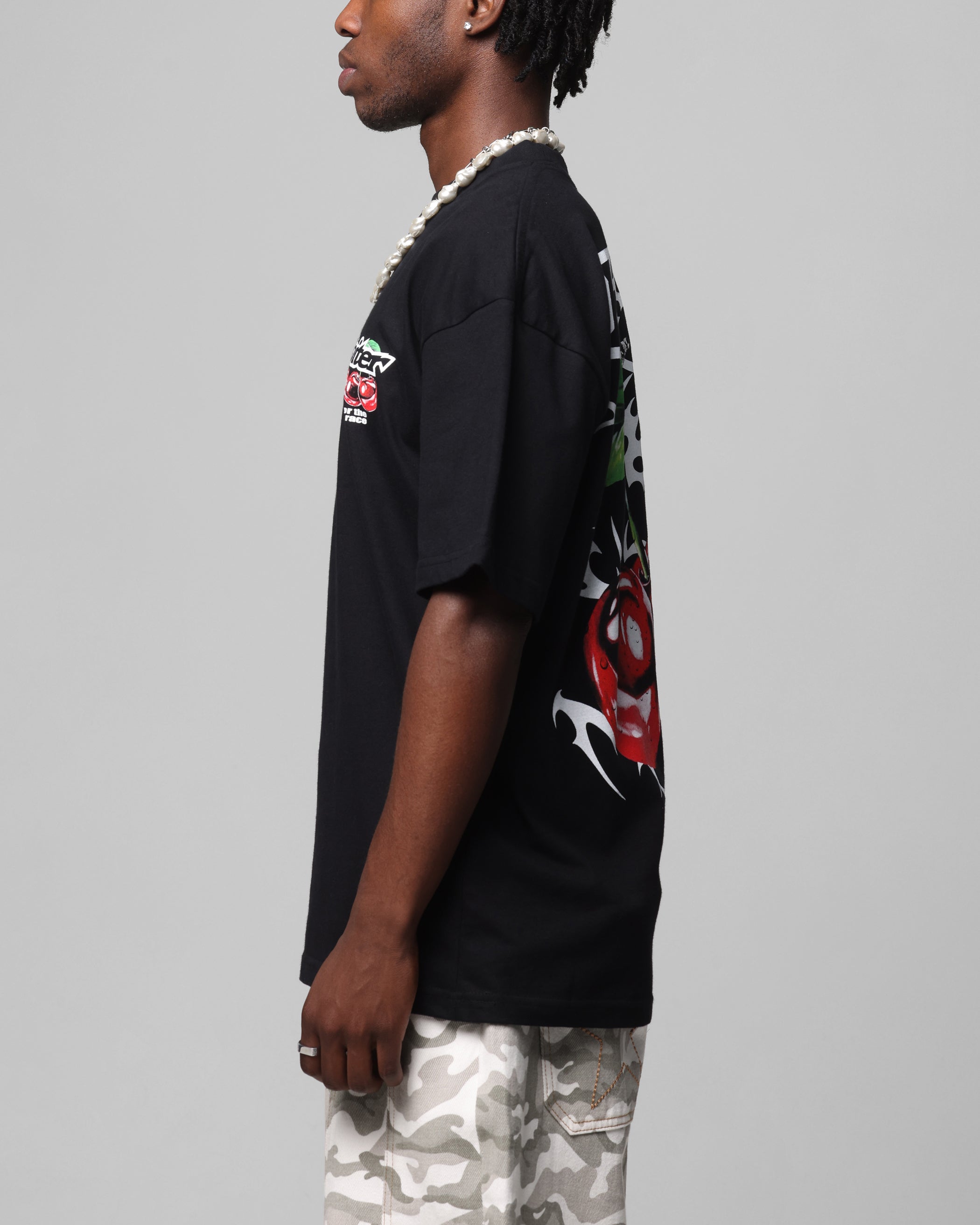 Loiter Cherry Pick Drop T-Shirt Black | Culture Kings US