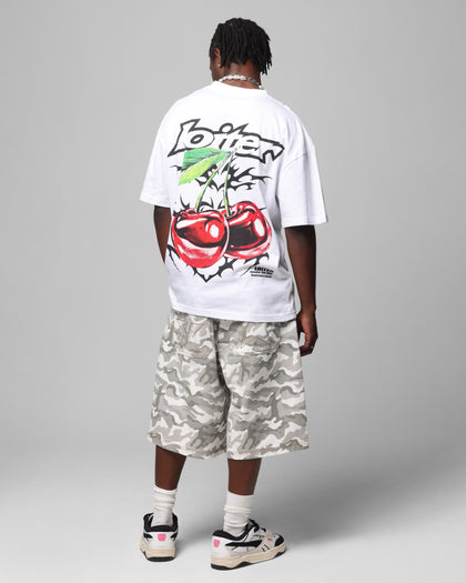 Loiter Cherry Pick Drop T-Shirt White