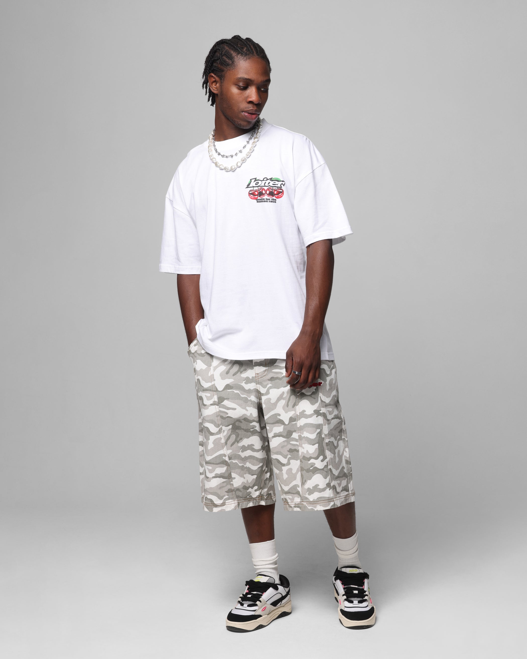 Loiter Cherry Pick Drop T-Shirt White | Culture Kings US