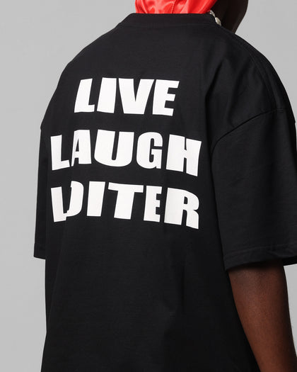 Loiter Live Laugh Love Drop T-Shirt Black
