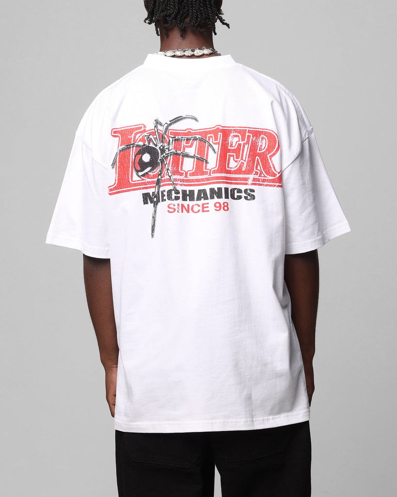 Loiter Mechanic Drop T-Shirt White | Culture Kings US