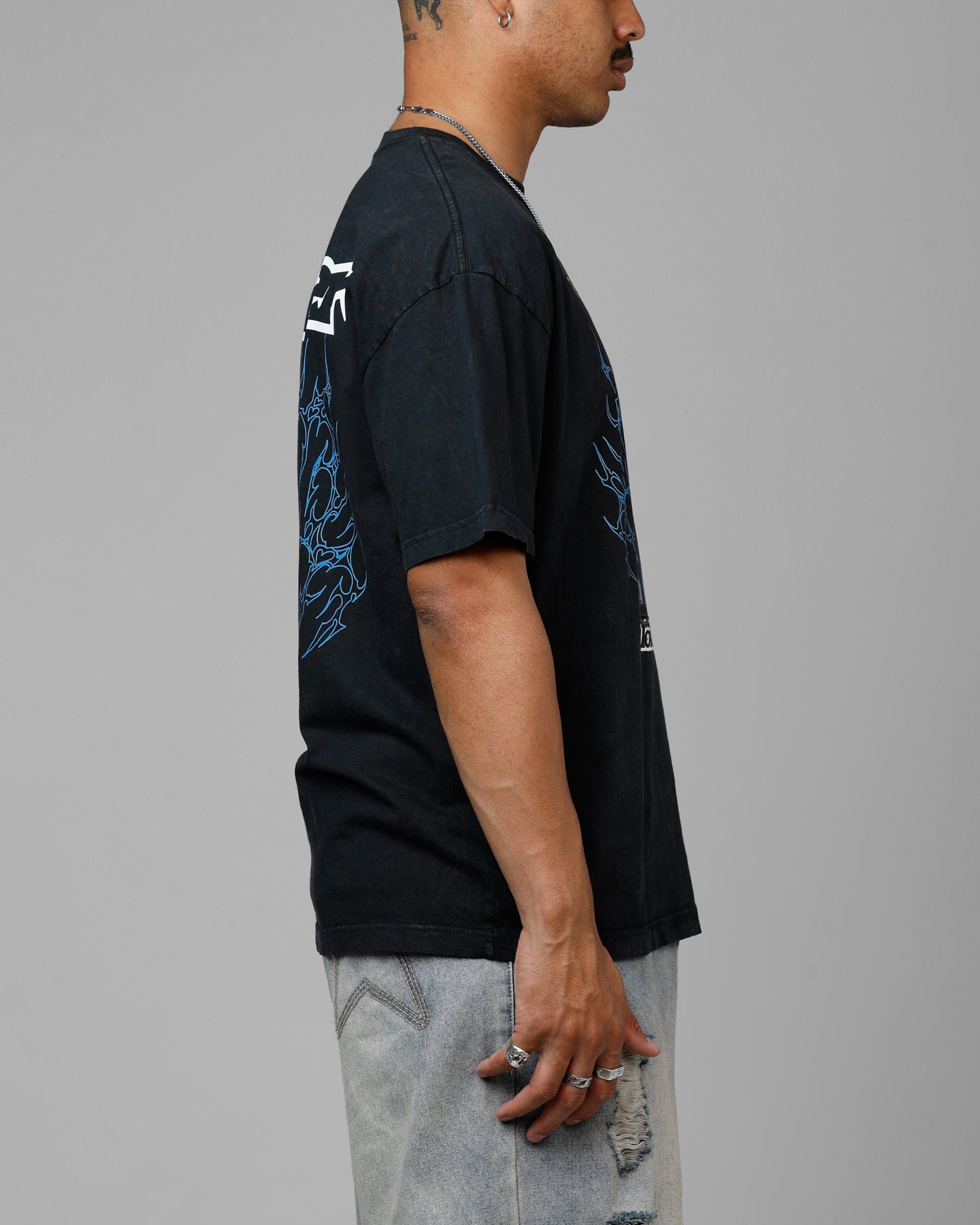 Loiter Phonebooth Vintage Drop T-Shirt Black Acidwash | Culture