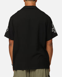 XXIII Fleur Linen Button Up Shirt Black