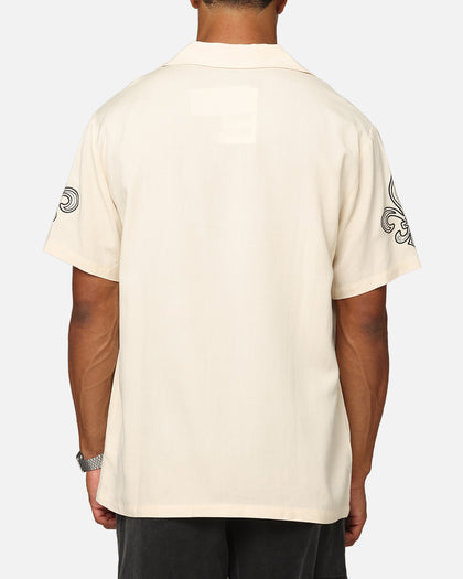 XXIII Fleur Linen Button Up Shirt Off White