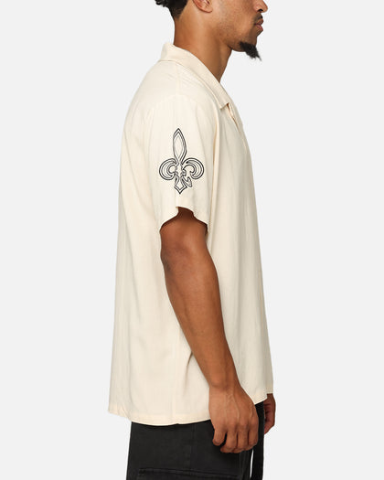 XXIII Fleur Linen Button Up Shirt Off White