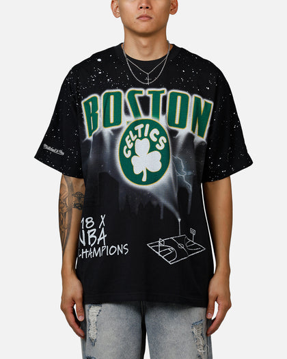 Mitchell & Ness Boston Celtics Skyline T-Shirt Faded Black